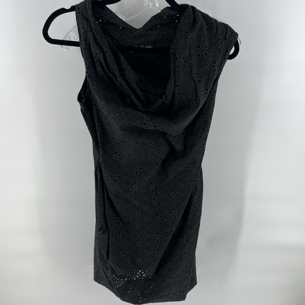 All Saints‎ Size 6 Black Amelie Limski Summer Dress Asymetrical Neckline Pockets